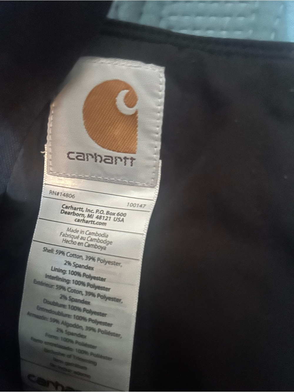 Woman's Carhartt Black Coveralls with Brown Logo Patch - Picture 3 of 11